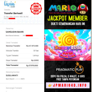 BUKTI JACKPOT MEMBER MARIO4D 12 MARET 2026
