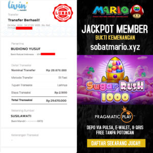 BUKTI JACKPOT MEMBER MARIO4D 04 MARET 2026