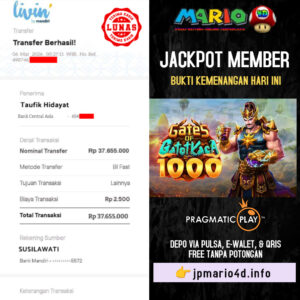 BUKTI JACKPOT MEMBER MARIO4D 06 MARET 2026