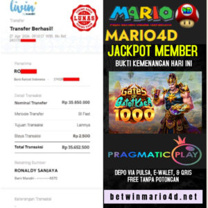 BUKTI JACKPOT MEMBER MARIO4D