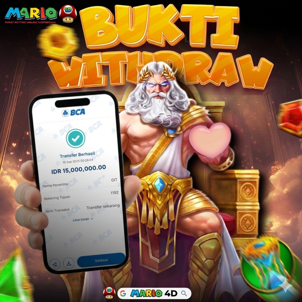 BUKTI JACKPOT MEMBER MARIO4D 26 MEI 2026