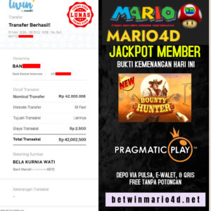 BUKTI JACKPOT MEMBER MARIO4D 19 MEI 2026