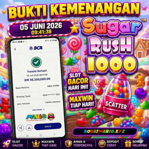 BUKTI JACKPOT MEMBER MARIO4D 05 JUNI 2026